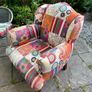 Indian Sari covered armchair Image 2