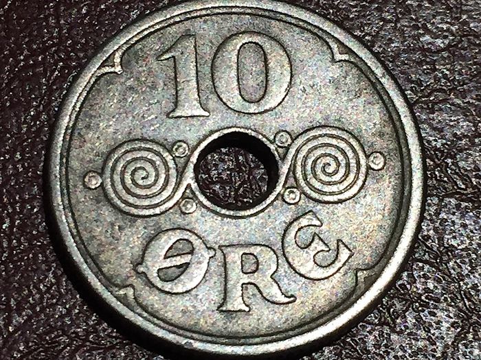 Denmark 10 ore coin
