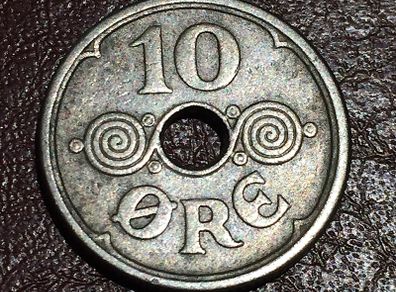 Denmark 10 ore coin