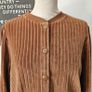 Sezane Iris cotton velvet bomber jacket camel M French designer Image 4