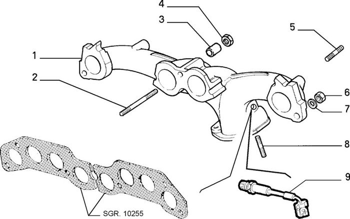Genuine Fiat Punto 55-60-75-90/cabrio 93-97 Lambda Sensor,oxygen 7778978