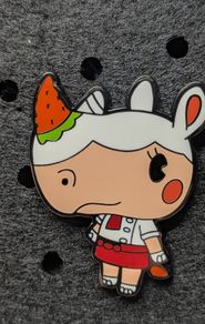 Merengue animal crossing enamel pin