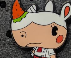 Merengue animal crossing enamel pin