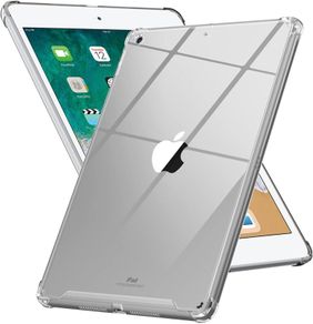 MoKo Case Fit 2018/2017 iPad 9.7 6th/5th Generation [Shockproof Protector] Reinforced Corners TPU Bumper + Anti-Scratch Transparent Hard Panel Clear Cover Fit Apple iPad 9.7 Inch 2018/2017 - Clear - As New In Packaging