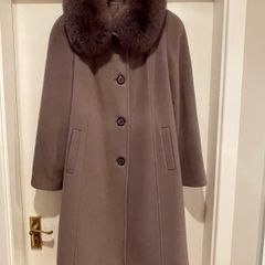 Beautifully-tailored Cashmere and Wool Taupe Winter Coat (from Fashion SA)