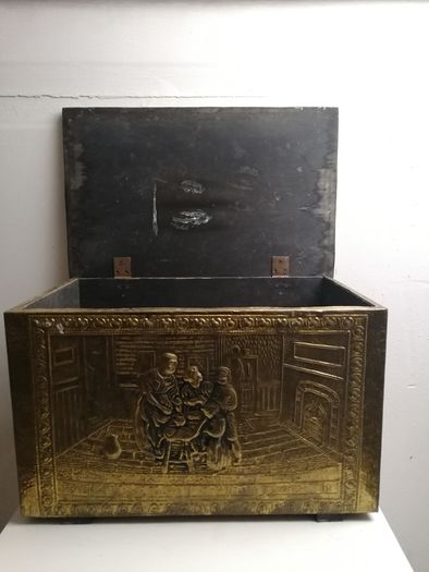Brass fire file storage box