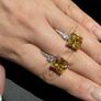 Citrine Stone Crystal Silver Earrings Image 4