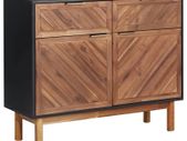 Sideboard 90x33.5x75 cm Solid Acacia Wood and MDF