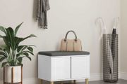 Hall Bench with Cushion &amp; Storage