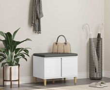 Hall Bench with Cushion & Storage