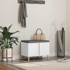Hall Bench with Cushion & Storage