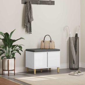 Hall Bench with Cushion & Storage