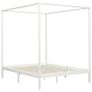 Canopy Bed Frame White Solid Pine Wood 6FT Super King Image 4