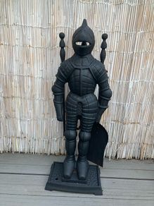 Fireplace tool set ( knight In shining Armour) solid iron