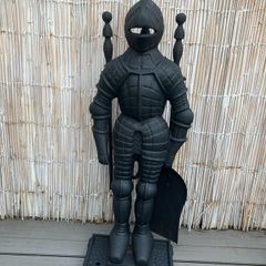Fireplace tool set ( knight In shining Armour) solid iron