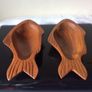 Hand carved fish shaped teak wood bowls Image 6