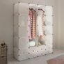 _Modular Cabinet 18 Compartments White 37x146x180.5 cm Image 4