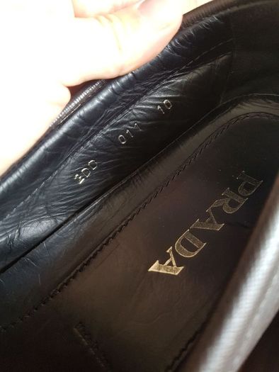 Prada safiano leather slip-ons