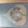 A pair of Vintage handpainted Peepal Leaf Paintings Image 10