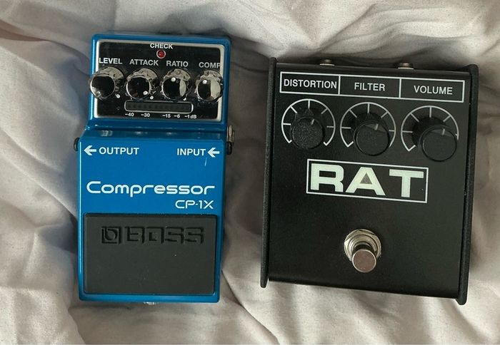 guitar pedals and tele scratchplates