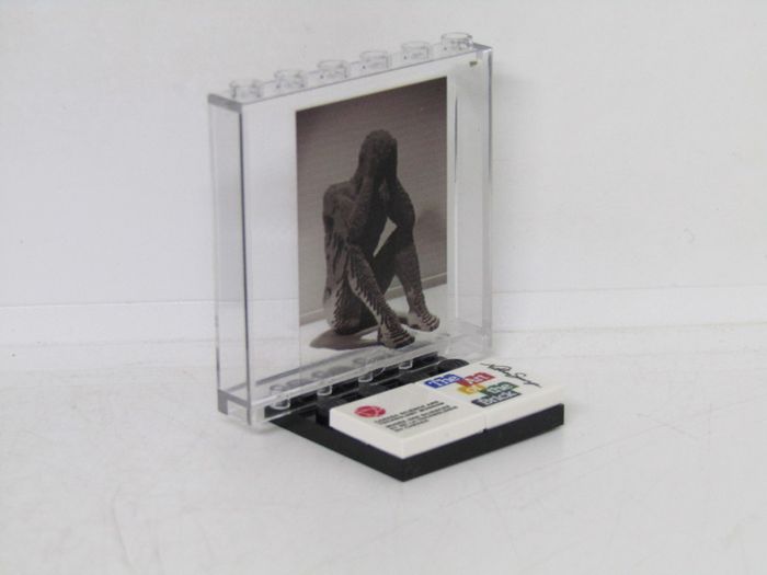LEGO Rare The Art Of The Brick By Nathan Sawaya Lego Printed Museum Exhibit Limited Edition Promo Printed On A Lego Plastic Glass Window Head