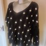 Next black polka dot V-neck jumper size UK20 EU48 Postage included Image 2
