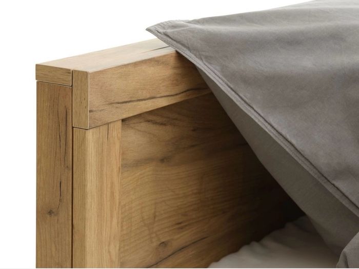 LINDTRUP King Size Bed Frame 160 200 cm Oak