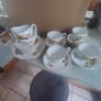 Rare find Grosvenor bone china tea set 15 pieces for 4 yellow roses Jackson and gosling made in England. Image 6
