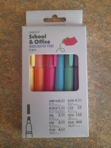 6 highlighter pens (brand new)