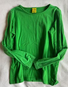 Duns Sweden more than a fling 100% organic cotton grass green long sleeve top