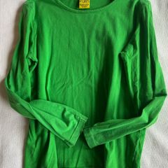 Duns Sweden more than a fling 100% organic cotton grass green long sleeve top