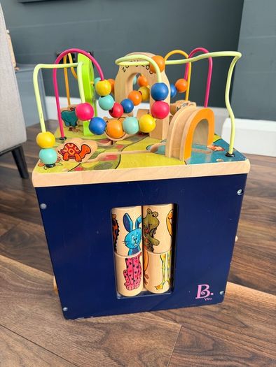 Zany Zoo wooden activity cube