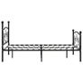 Bed Frame with Slatted Base Black Metal 120x200 cm Image 4
