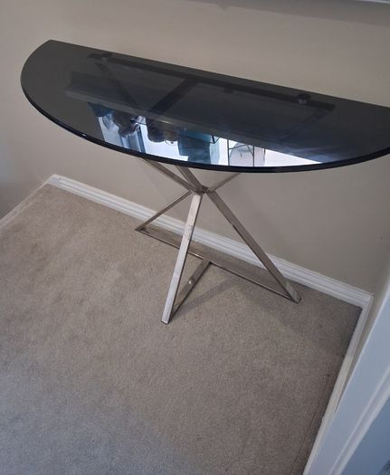 Demilune console table