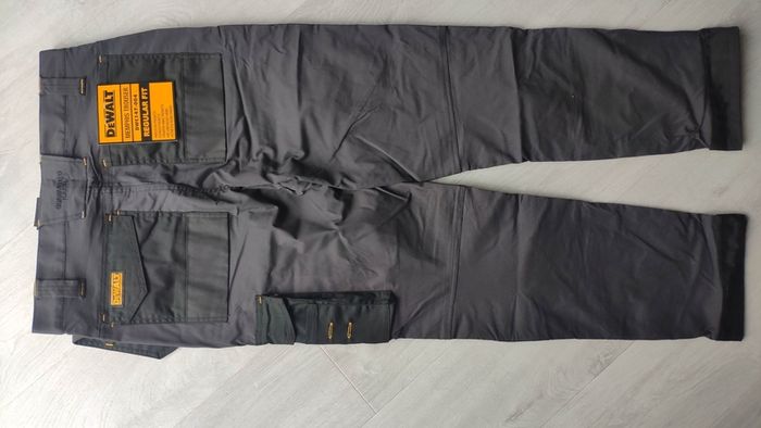 Dewalt Memphis Work Trousers Grey/black 32" W 33" L