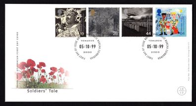 1999 Great Britain Millennium Projects The Soldiers' Tale Commemorative Stamps Royal Mail Addressed First Day Cover (FDC)