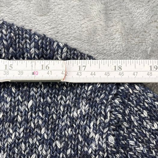 Curated Utility Stockholm Men's XL Navy Blue White Knitted Crew Neck Sweater