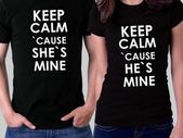 Keep Kalm Couple T-shirts  Tops Tees For Valentines Day Gift Present