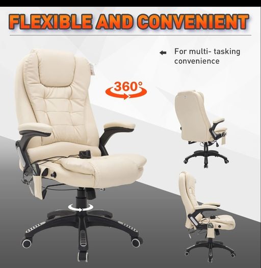 Heated Massage Leather Office Chair