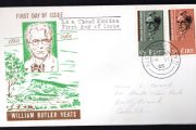 1965 Ireland Centenary of the Birth of William Butler Yeats Commemorative Stamps Somerville Services (Addressed in pencil) First Day Cover (FDC)