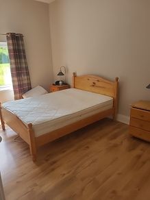 Double wooden bed frame
