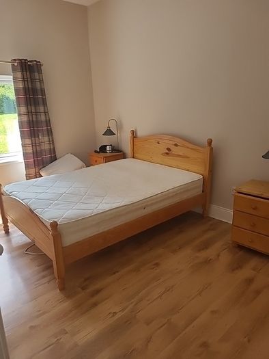 Double wooden bed frame