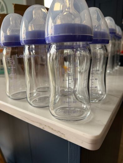 6 x Lansinoh Glass baby bottles - 5oz