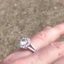 Stunning Halo CZ Sterling Silver Halo Ring Image 3