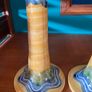 Pair studio pottery candlesticks by Irish ceramicist Belinda Brayshaw Image 2