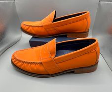 Cole Haan x NikeAir Monroe Orange Reflective Penny Loafers - UK 7.5 EU 41.5