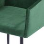 Dining Chairs with Armrests 2 pcs Green Velvet Image 5