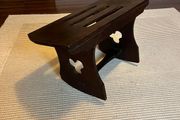 Rustic elm rocking stool