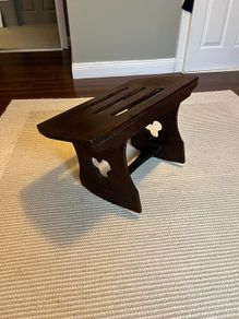 Rustic elm rocking stool