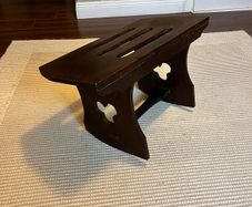 Rustic elm rocking stool